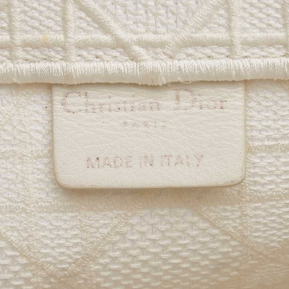 White Dior Medium Cannage Book Tote - image 6