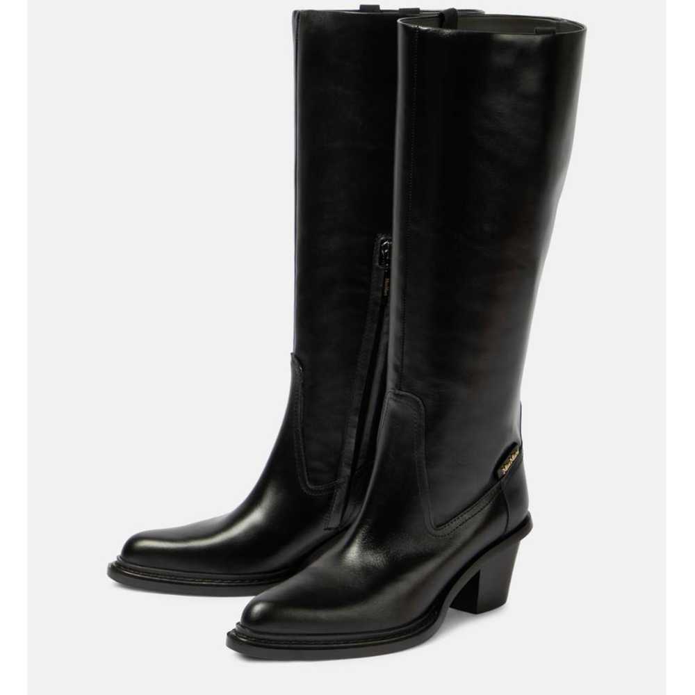 Max Mara Leather cowboy boots - image 5