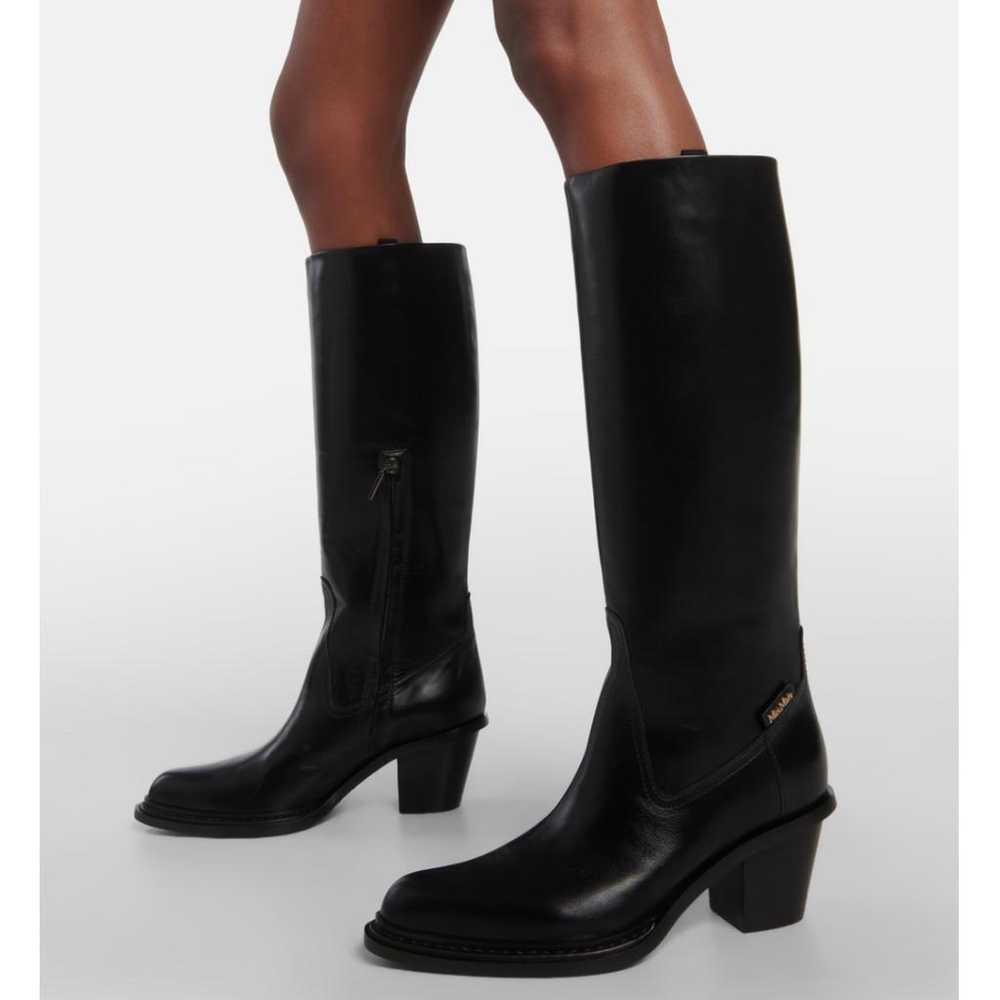 Max Mara Leather cowboy boots - image 8