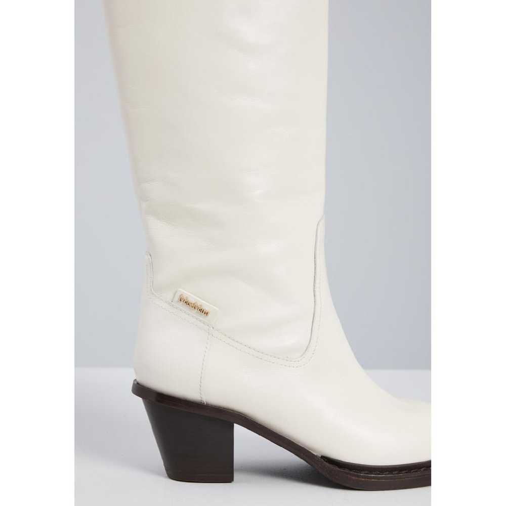 Max Mara Leather cowboy boots - image 2