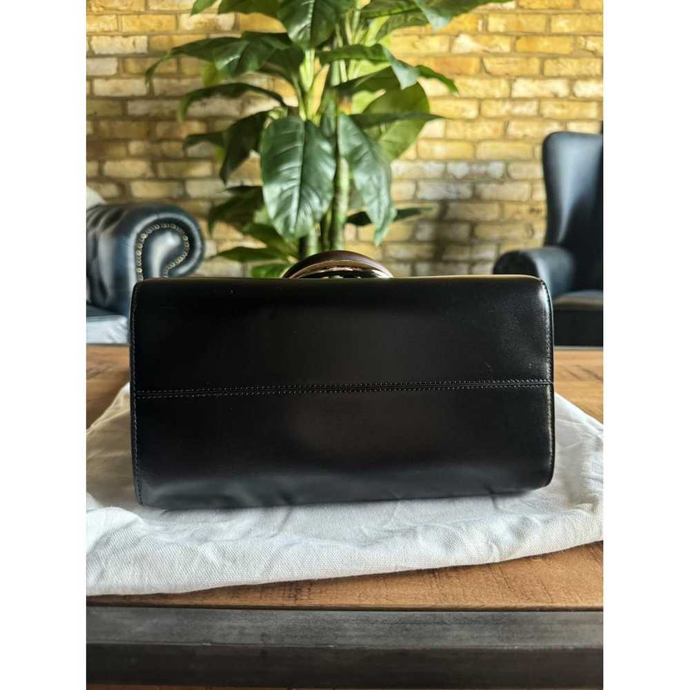 【送料&関税込】ChloAC Dark Brown Leather Small Kattie Handb Chloé Kattie leather handbag
