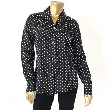 LORO PIANA SILK POLKA DOT BUTTON-DOWN SH