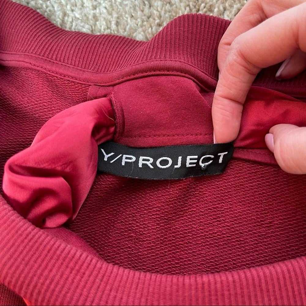 Y/Project Scarf Detail Sweatshirt Bordeaux Red Si… - image 9