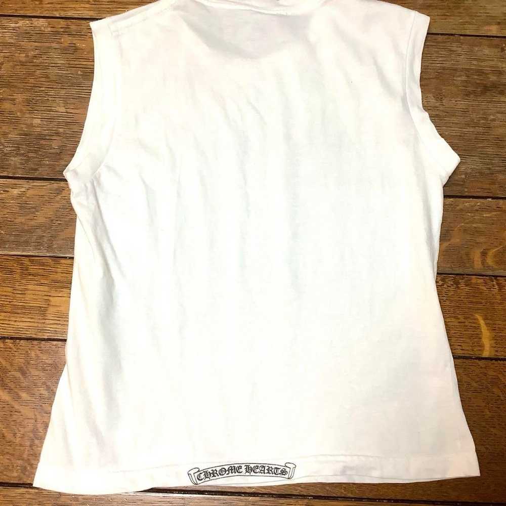 CHROME HEARTS Sleeveless T-shirt White Cross Print - image 2