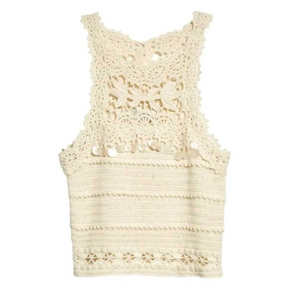 NEW SEA NEW YORK GIA wool CROCHET TANK TOP Size M - image 2