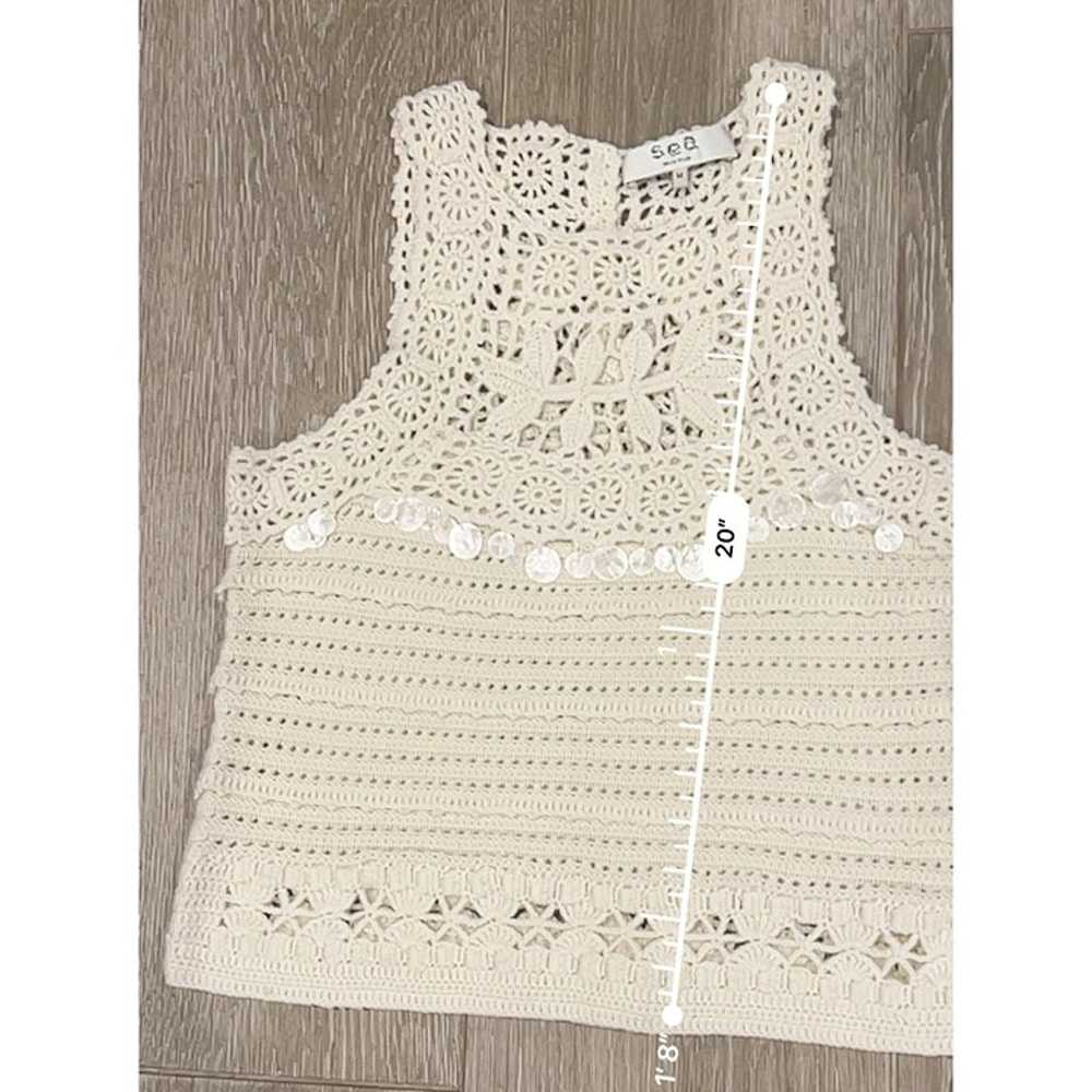 NEW SEA NEW YORK GIA wool CROCHET TANK TOP Size M - image 8