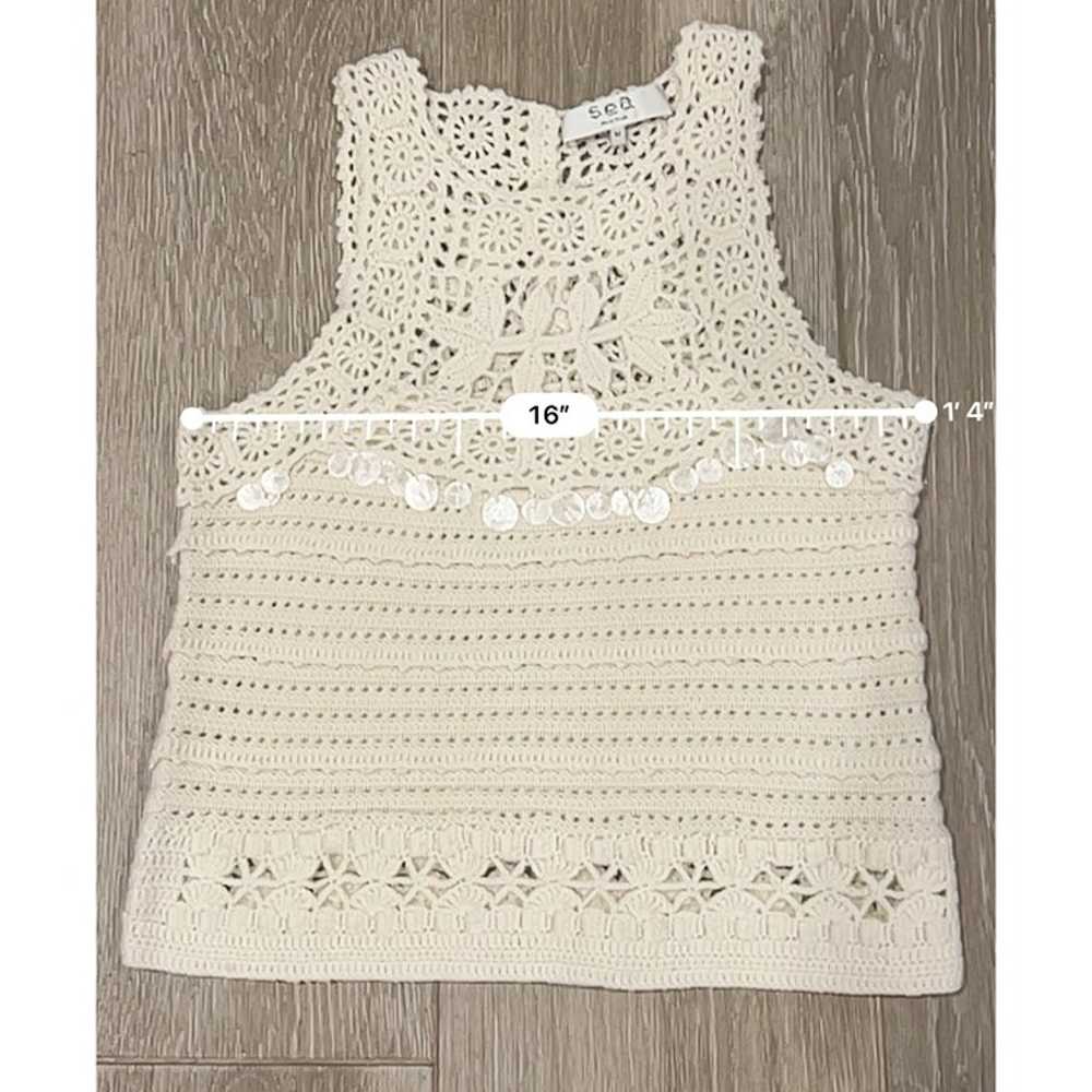 NEW SEA NEW YORK GIA wool CROCHET TANK TOP Size M - image 9