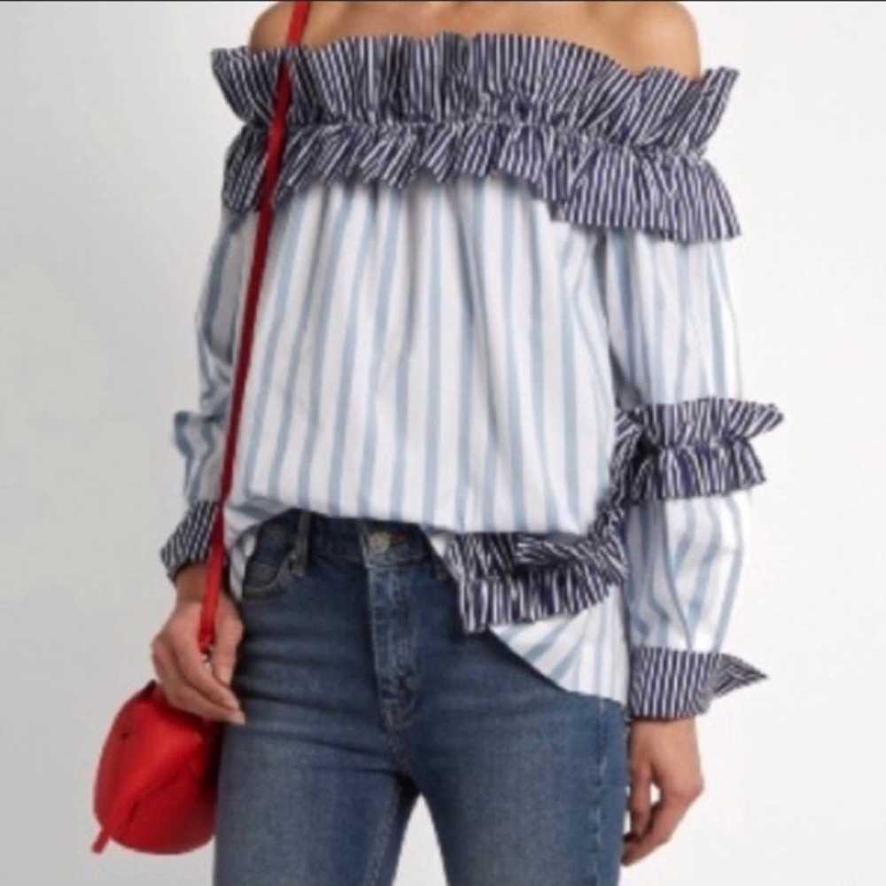 MSGM ruffled off the shoulder top - image 2