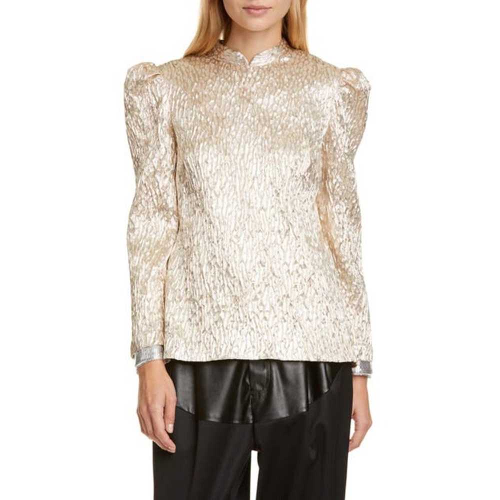 Rachel Comey Bar Textured Top in Champagne Size 4… - image 2