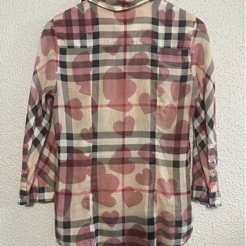 Rare Burberry Brit Women’s Heart Print Nova Check… - image 2