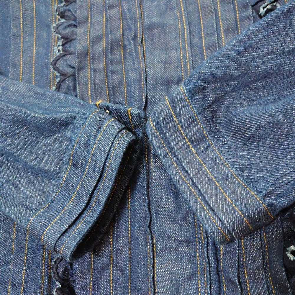 45R Wheat Denim Tuck Lace Blouse 45rpm - image 11