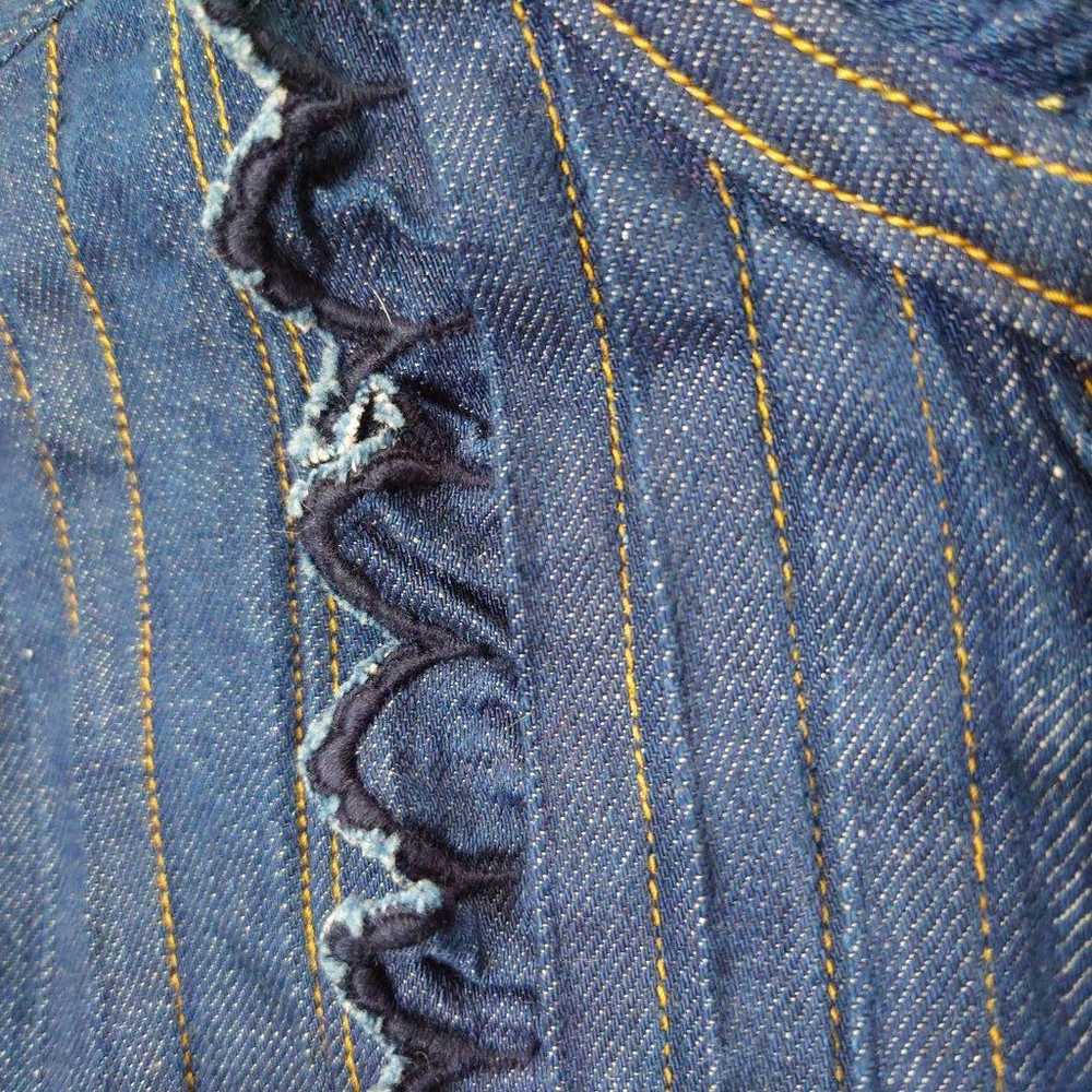 45R Wheat Denim Tuck Lace Blouse 45rpm - image 9