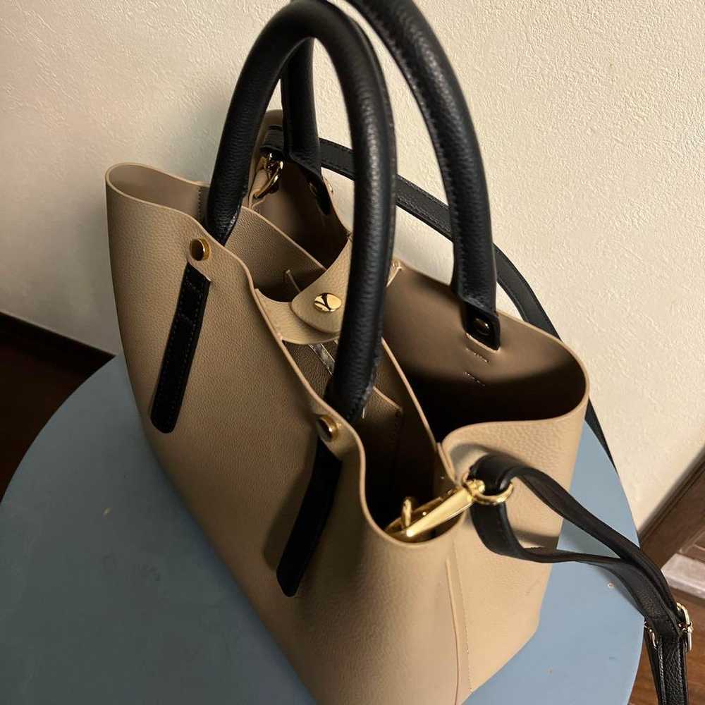 Bag, beige, like new, shoulder bag. - image 2