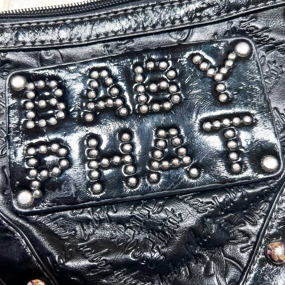 Y2K Baby Phat black and silver shoulder bag with … - image 2