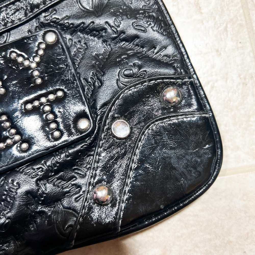 Y2K Baby Phat black and silver shoulder bag with … - image 3