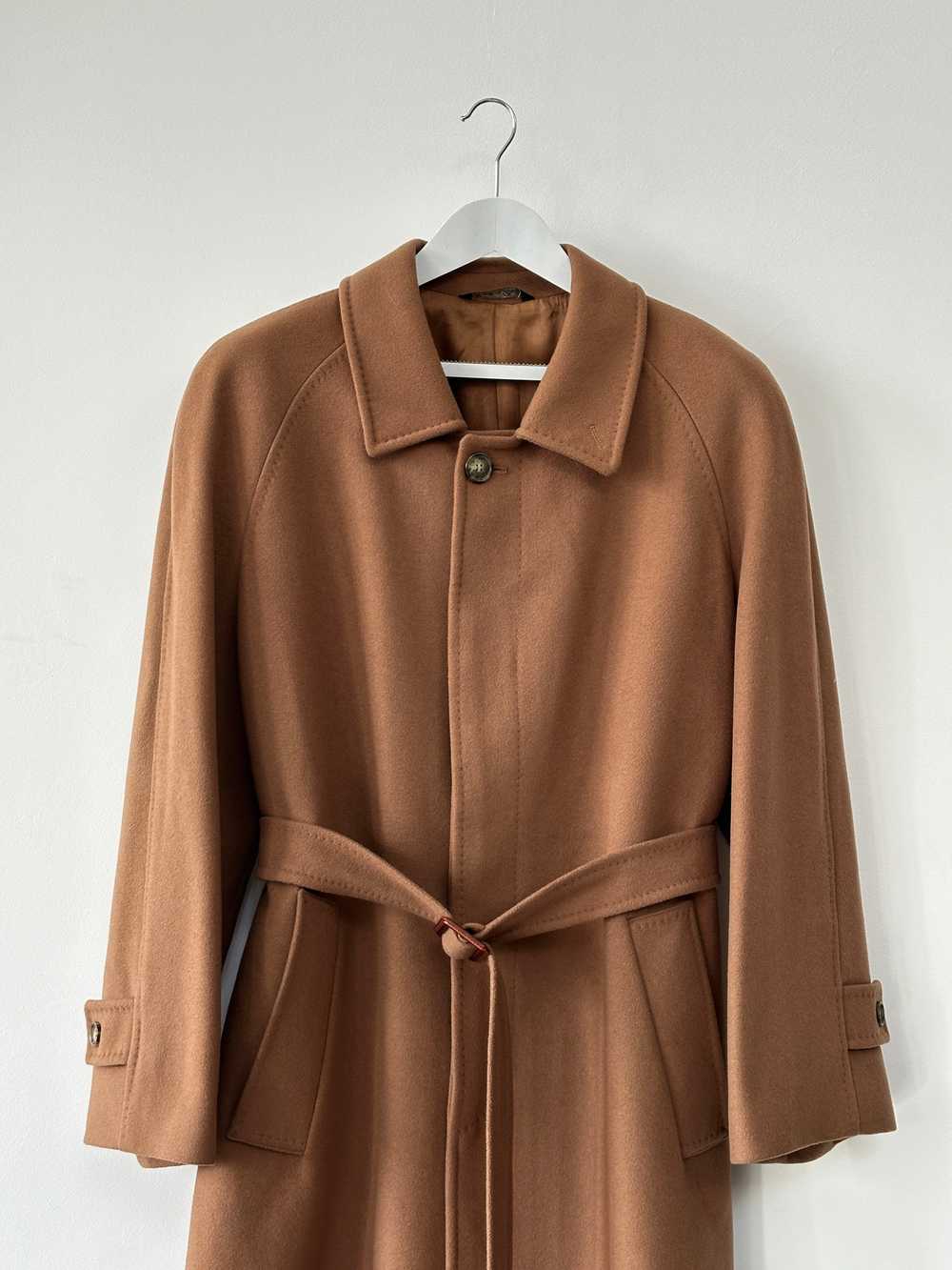 Italian Vintage Wool Cashmere Belted Coat - XL - image 3