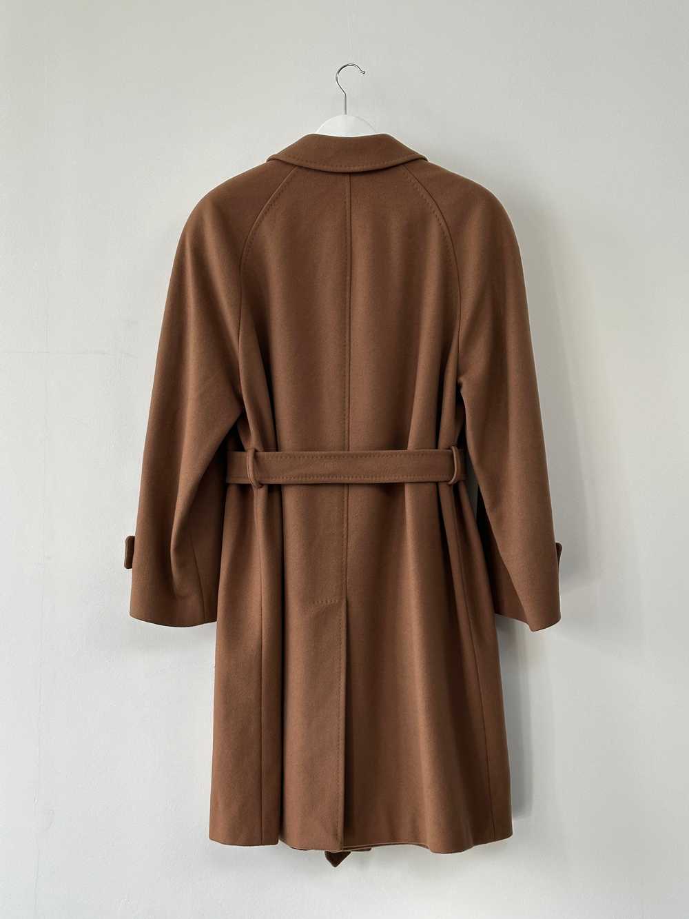 Italian Vintage Wool Cashmere Belted Coat - XL - image 4