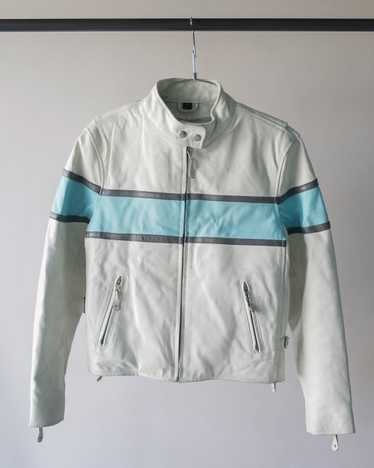 90's Hot Leathers White Biker Jacket - Small