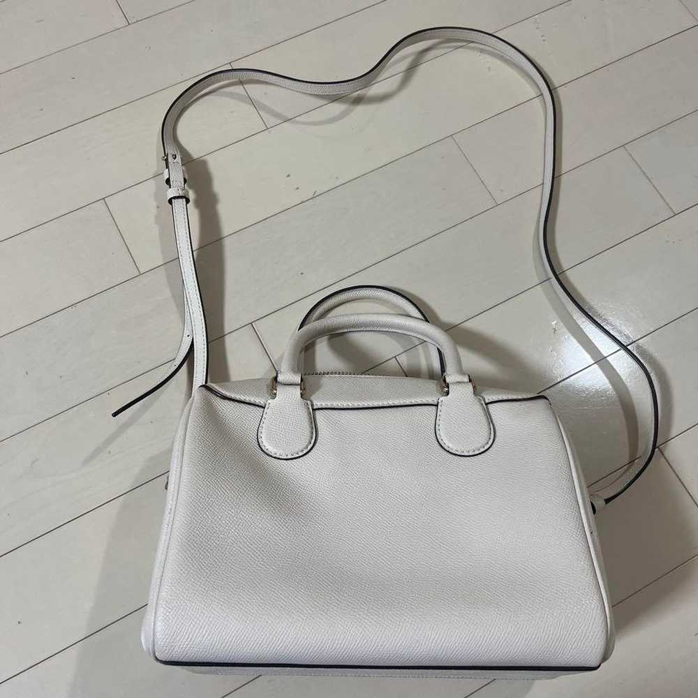 Coach White Leather Handbag - image 2