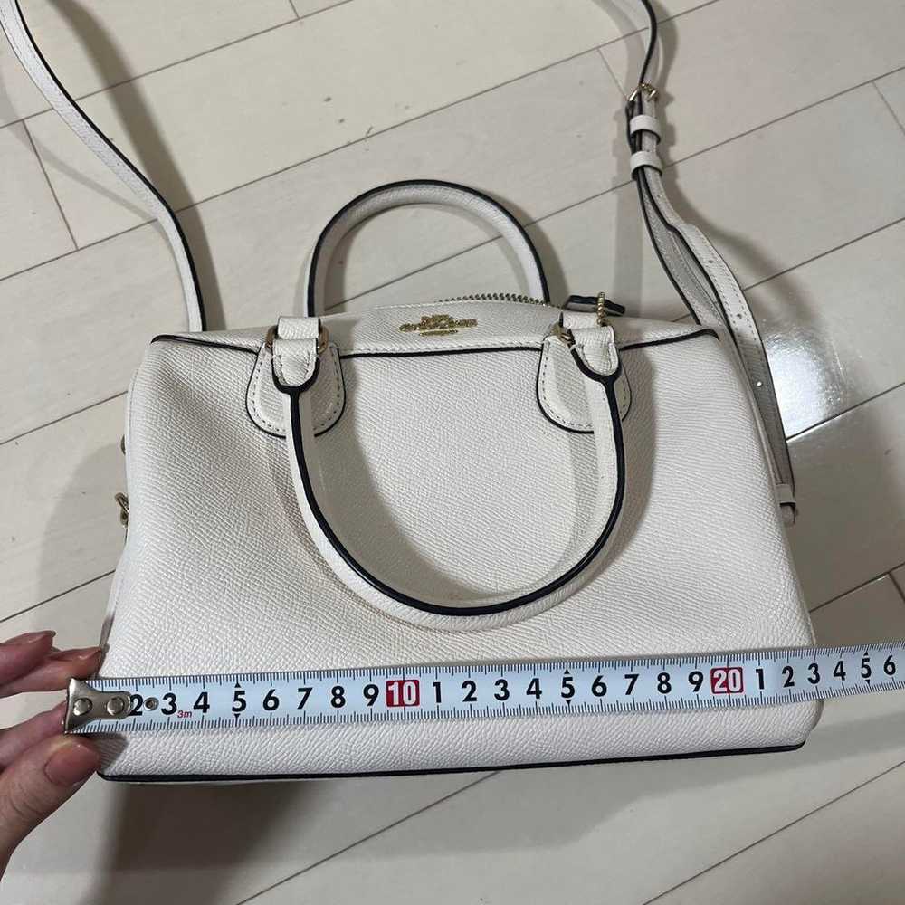 Coach White Leather Handbag - image 4