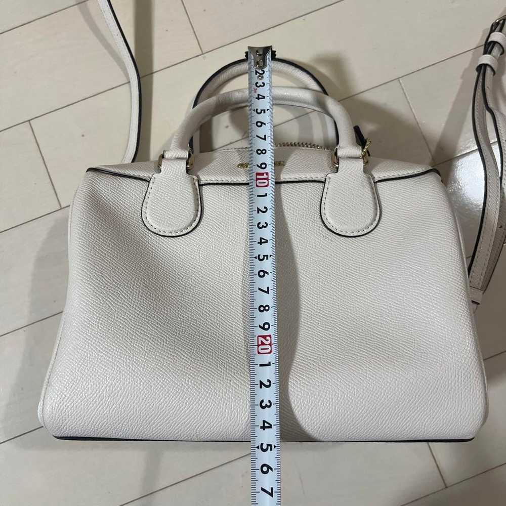 Coach White Leather Handbag - image 5