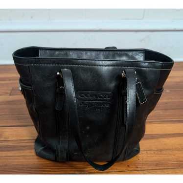 Coach Black Leather Shoulder Bag B06D-8E92 - image 1