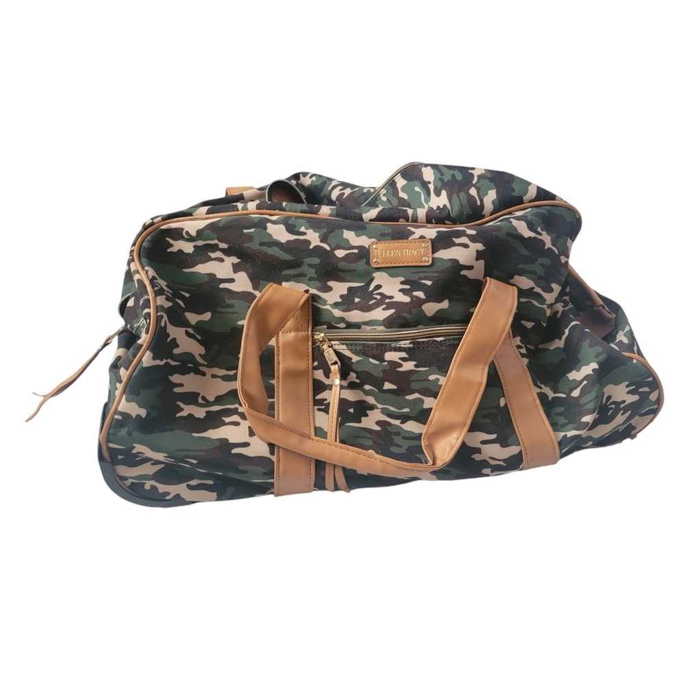 Ellen Tracy rolling duffel bag camouflage green a… - image 1