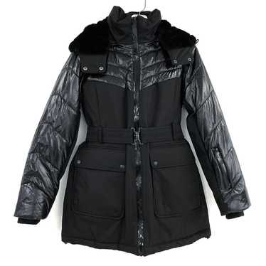 Wmns BERNARDO Love Black Removable Hood Belted Ci… - image 1