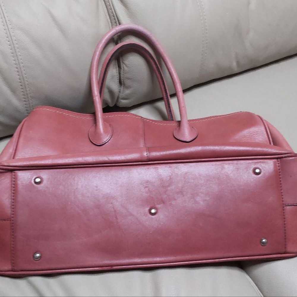 [Used / Bargain] MONTOWA Leather Handbag Light Pi… - image 2