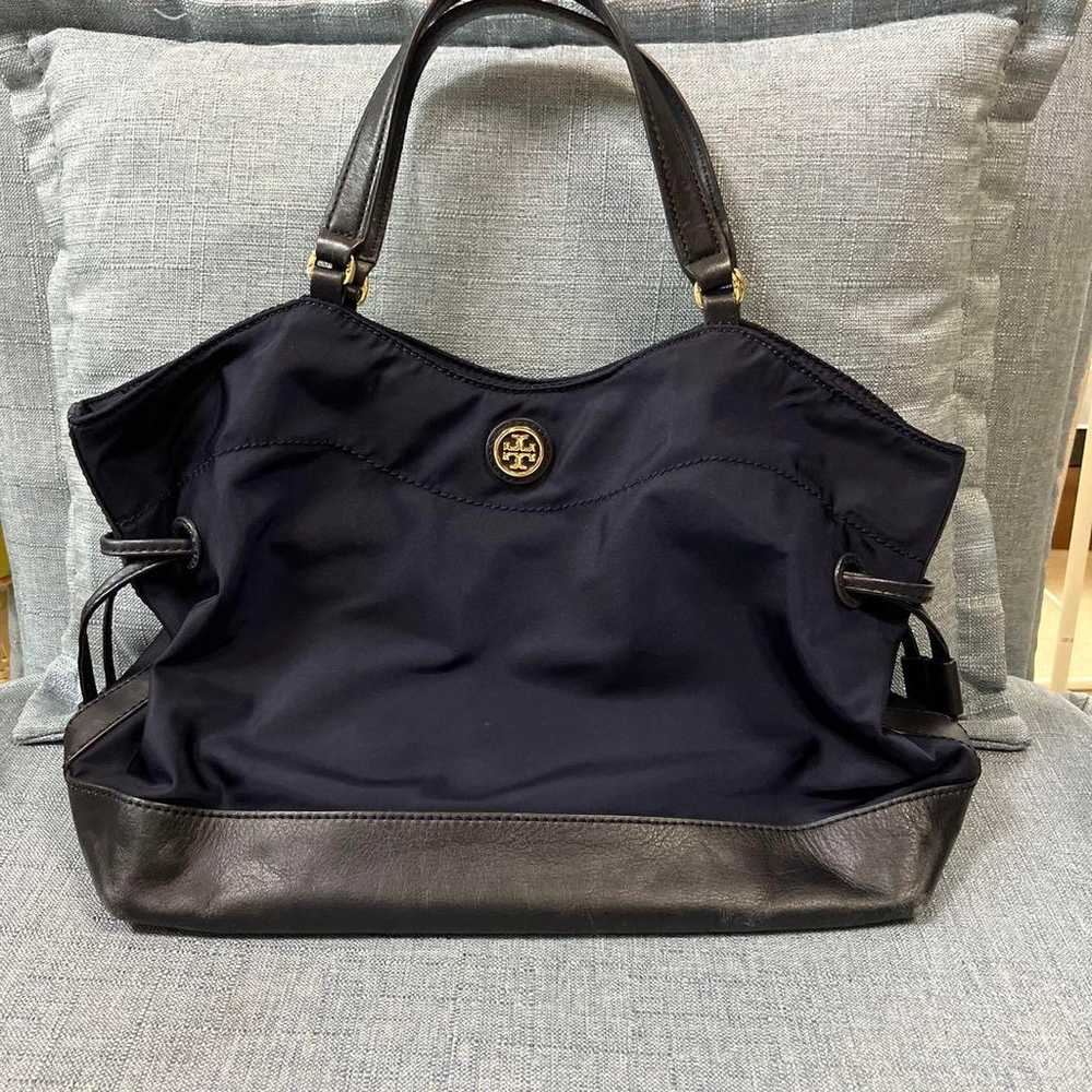 TORY BURCH Nylon Tote Bag Navy - image 1