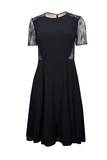 Jason Wu - Black Laced Georgette Fit & Flare Dress