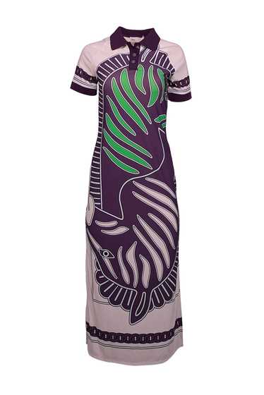 Tory Burch - Purple, Cream, & Green Zebra Print Me