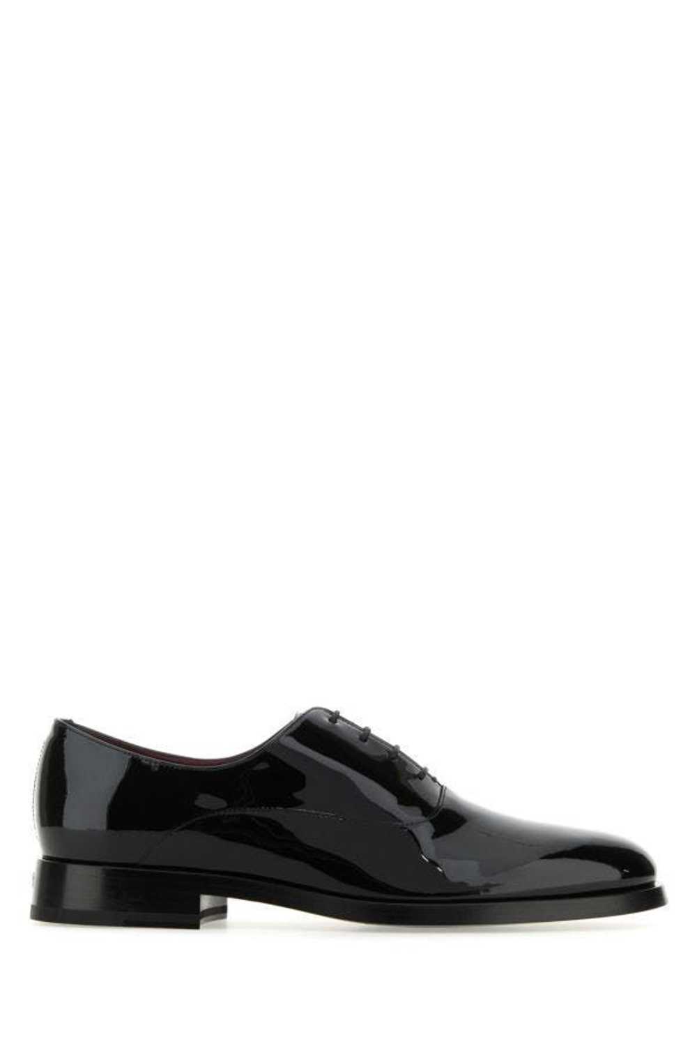 Black Leather Lace-Up Shoes - image 3