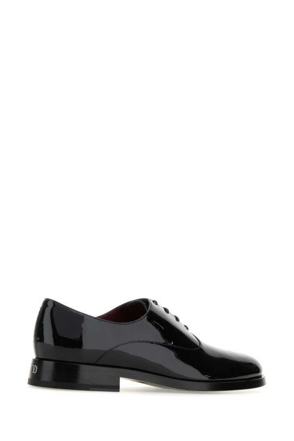 Black Leather Lace-Up Shoes - image 5