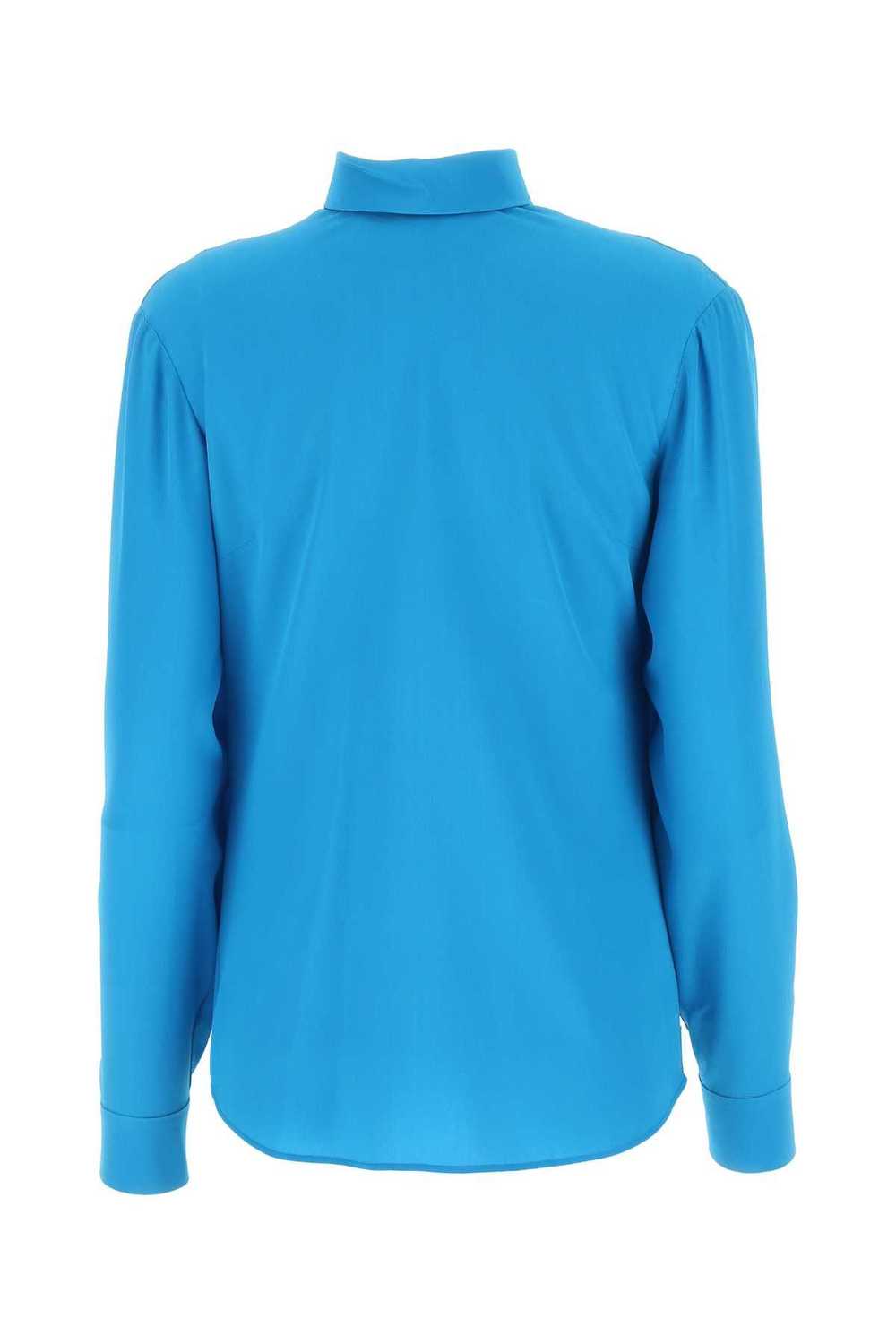 Turquoise Crepe Shirt - image 2