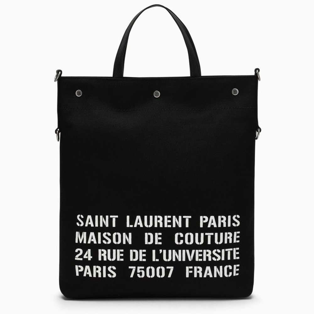 Saint Laurent North/South Tote Bag In Black Canvas - image 1