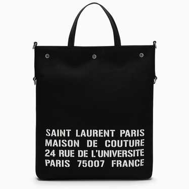 Saint Laurent North/South Tote Bag In Black Canvas - image 1