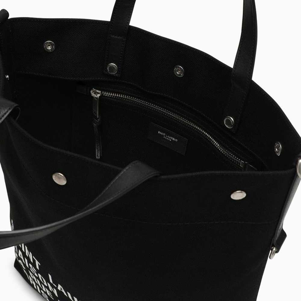 Saint Laurent North/South Tote Bag In Black Canvas - image 5