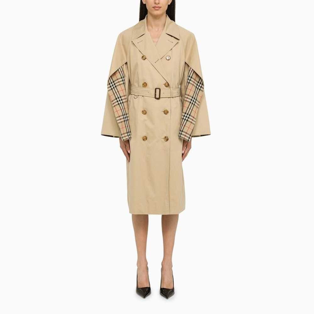 Burberry Honey Cotton Double-Breasted Trench Coat - image 1