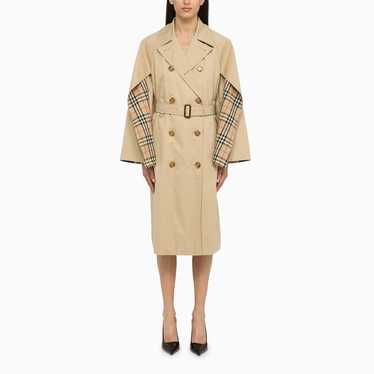 Burberry Honey Cotton Double-Breasted Trench Coat - image 1