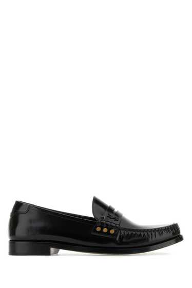 Black Leather Le Loafers Loafers