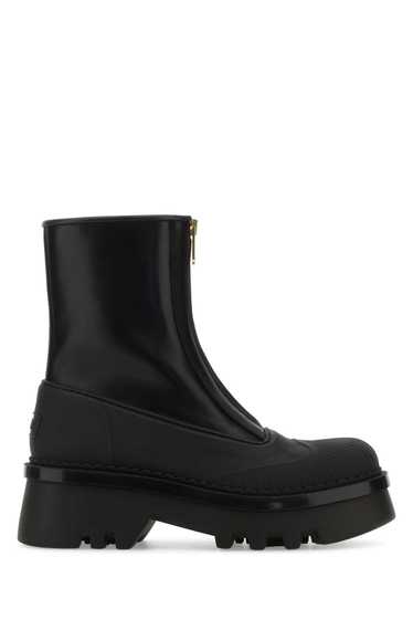 Black Leather Raina Ankle Boots