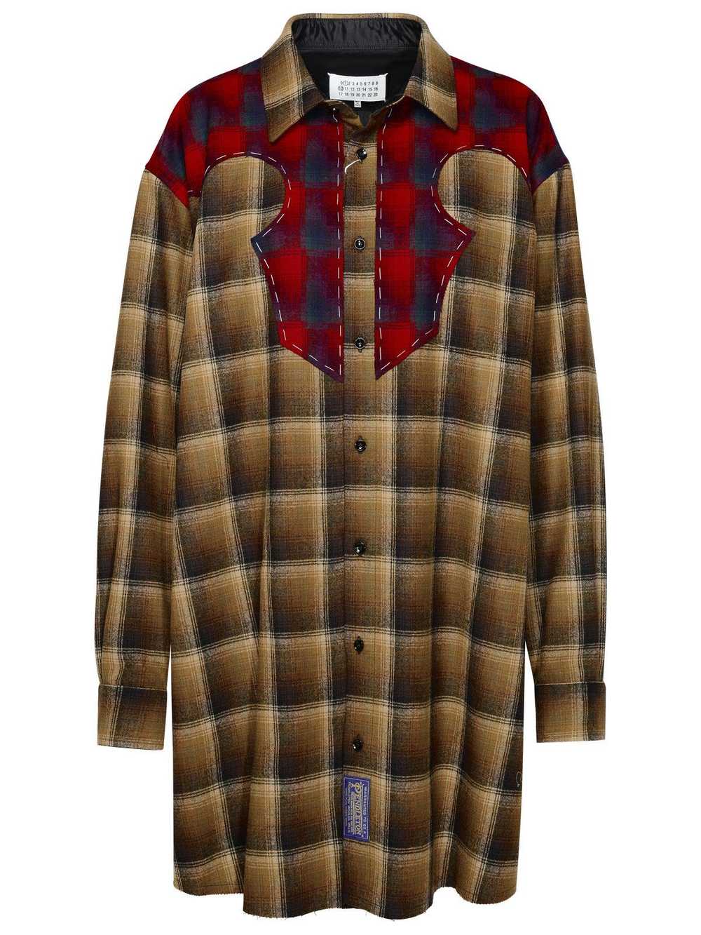 MAISON MARGIELA 'Pendleton' Brown Wool Shirt - image 1