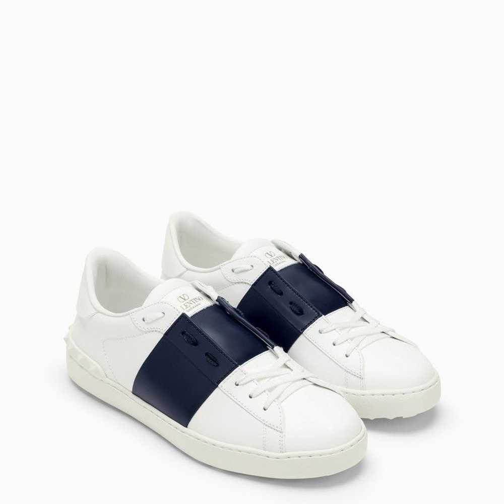 Valentino Garavani White/Marine Blue Open Sneakers - image 2