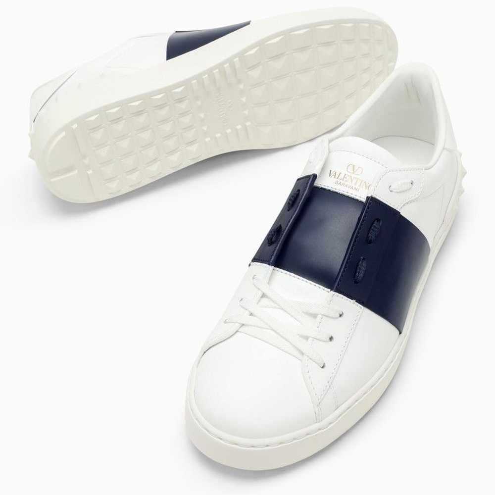 Valentino Garavani White/Marine Blue Open Sneakers - image 5