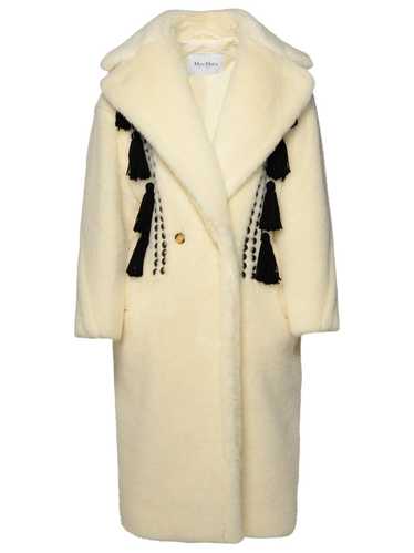 MAX MARA White Virgin Wool Blend Coat