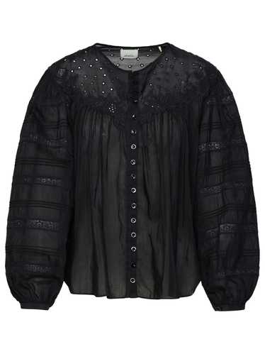 ISABEL MARANT Black Cotton Blend Blouse