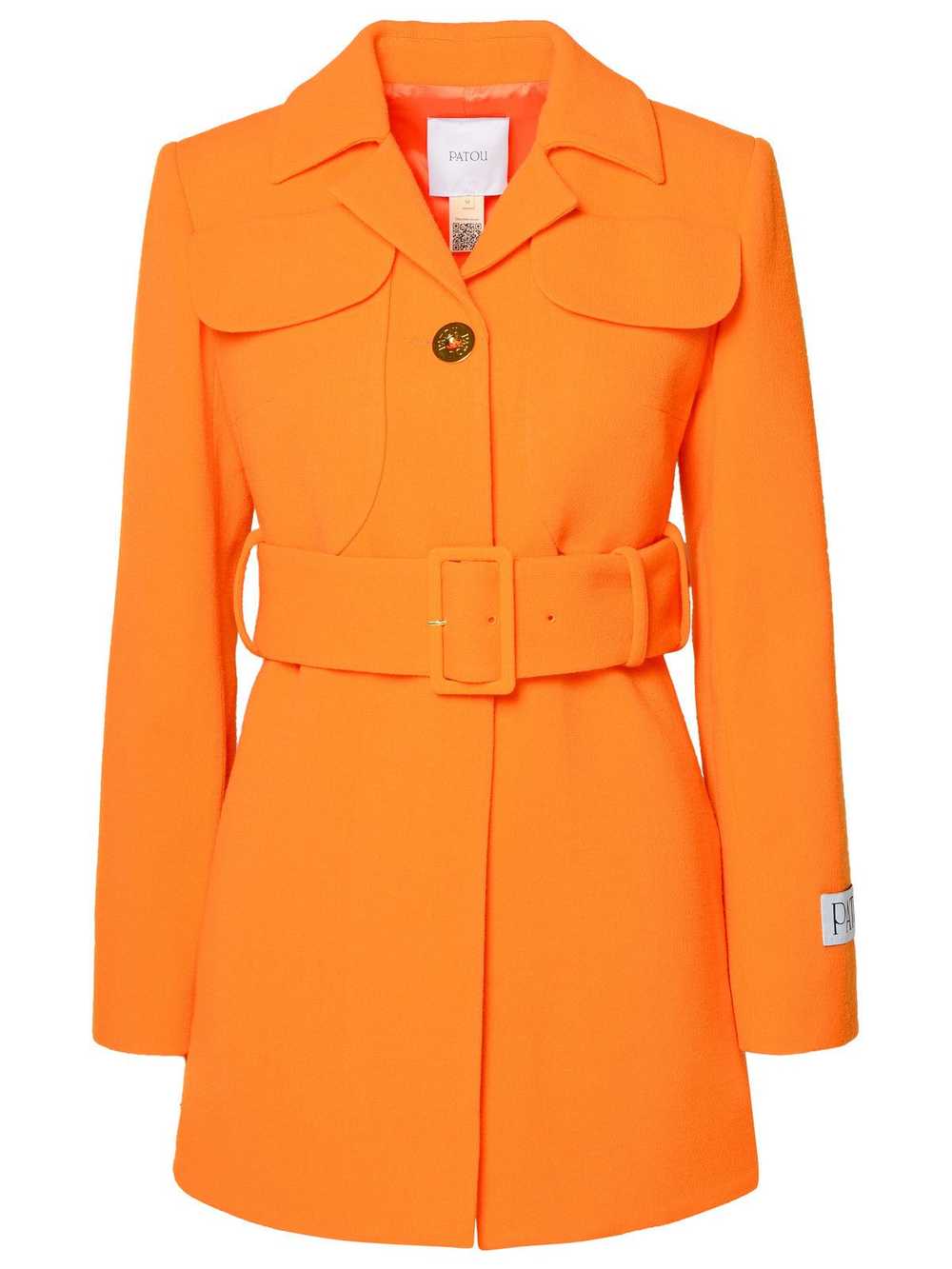 PATOU Orange Virgin Wool Coat - image 1