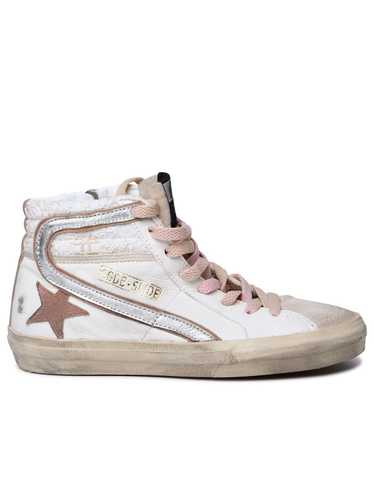 GOLDEN GOOSE 'Slide' White Leather Sneakers