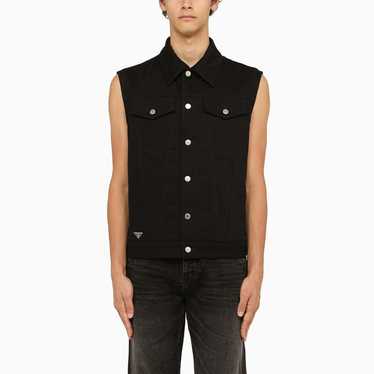 Prada Black Denim Waistcoat